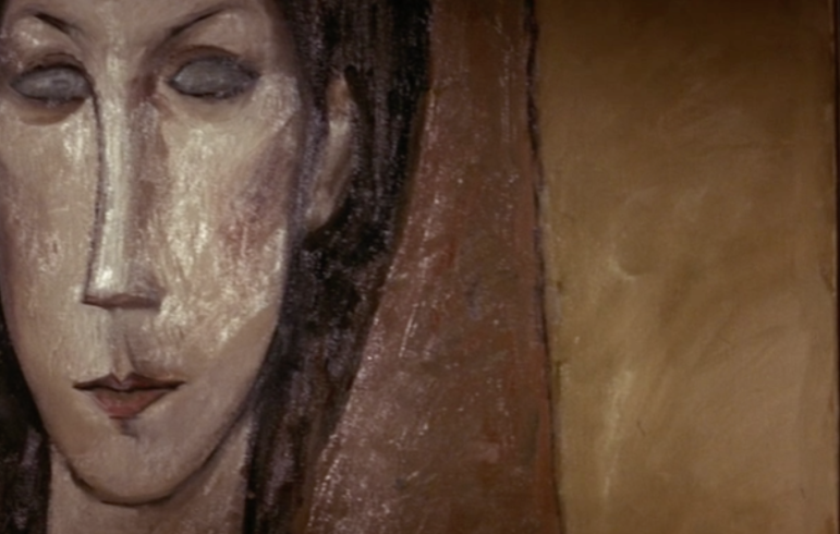 Modigliani's portret van  Jeanne Hébuterne in de film 'Modigliani' uit 2004.
